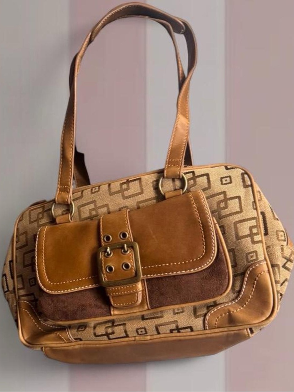 Aldo Y2K Brown Tan Shoulder Bag